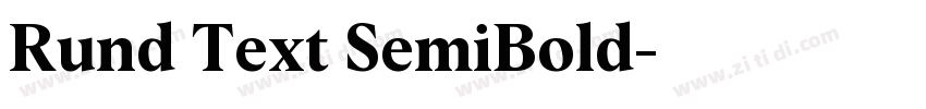 Rund Text SemiBold字体转换